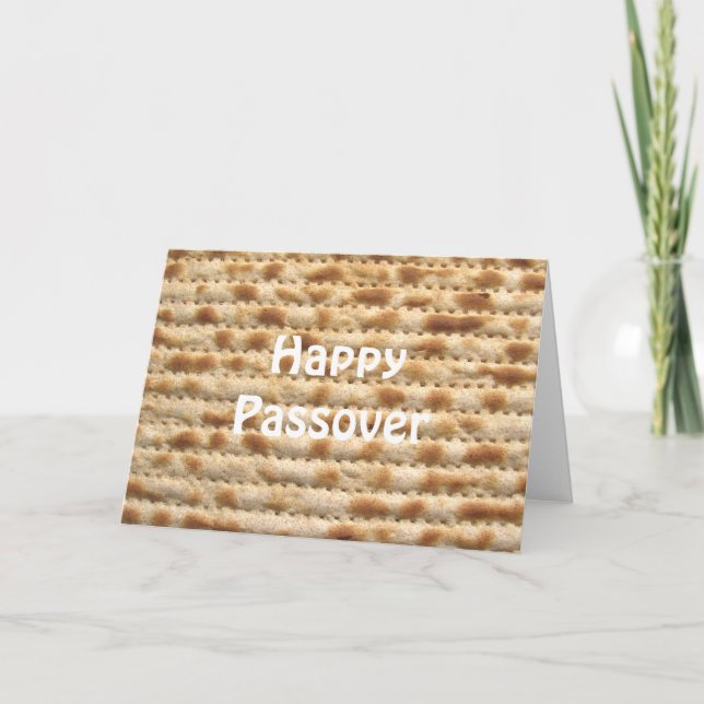Cartão de saudação Feliz Passover Matzah (Frente)