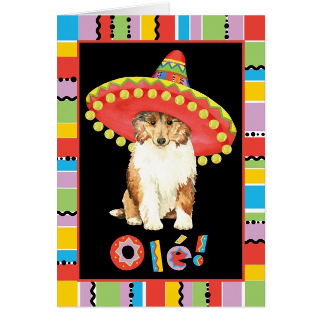 Cartão de Saudação Fiesta Collie (Frente)