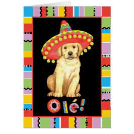 Cartão de saudação Fiesta Yellow Lab