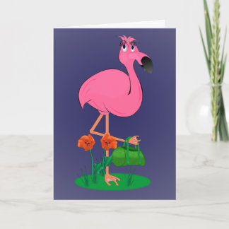 Cartão de Saudação Flamingo Fabuloso