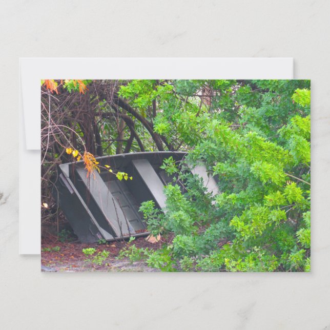 Cartão de Saudação Flat do Velha Barco de Linha (Frente)