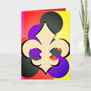 Cartão de saudação Fleur-de-Lis 5"x7"