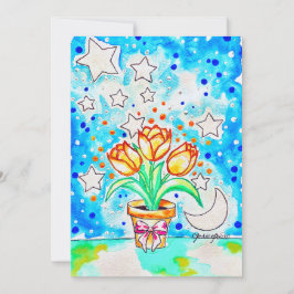 Cartão de Saudação Floral