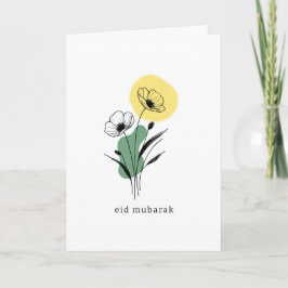 Cartão de Saudação Floral Papoula Serenidade | Eid
