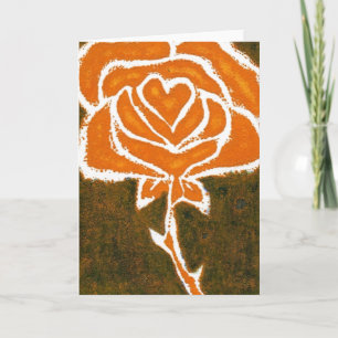 Cartão de Saudação Floral "Rosa Heart #8"