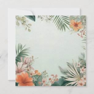 Cartão de Saudação Floral Tropical