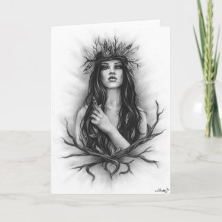 Cartão de Saudação Foresta Dea Goddess