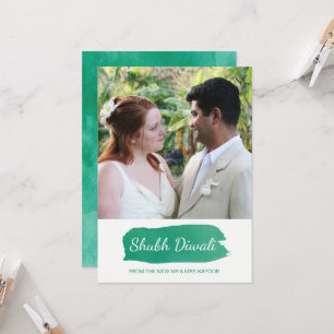 Cartão de Saudação Fotográfica de Diwali Modern Wa