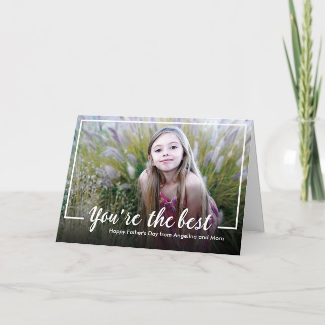 Cartão de Saudação Fotográfica do Dia de os pais C (Frente)