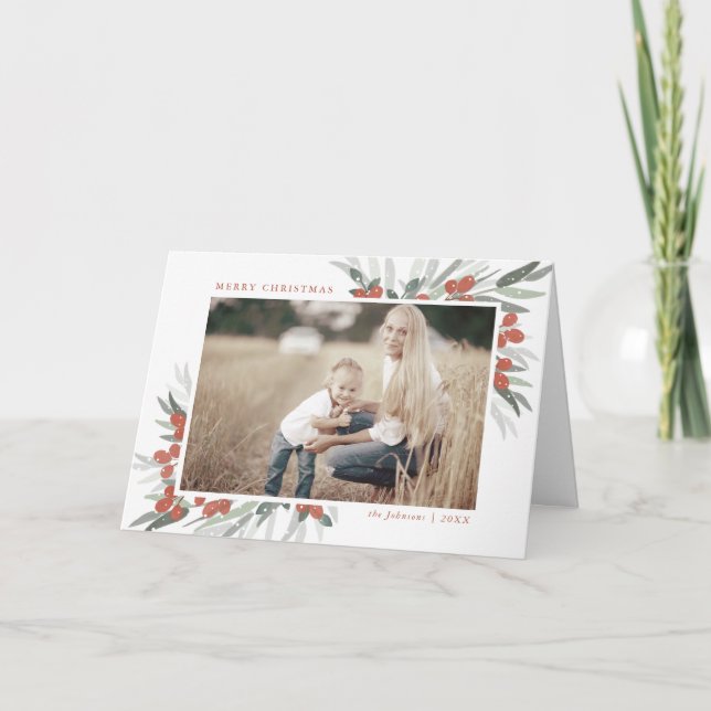 Cartão de Saudação Fotográfica do Fosco Berries (Frente)