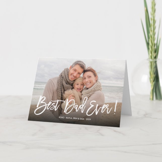 Cartão de Saudação Fotográfica do Melhor Dia de os (Frente)