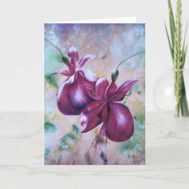 Cartão de Saudação Fuchsia (Frente)