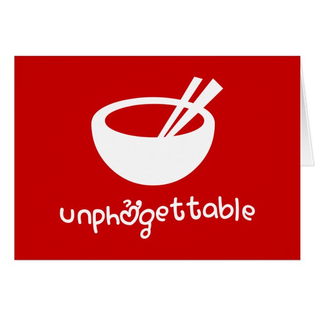 Cartão de Saudação Gettable Unphở (Frente Horizontal)