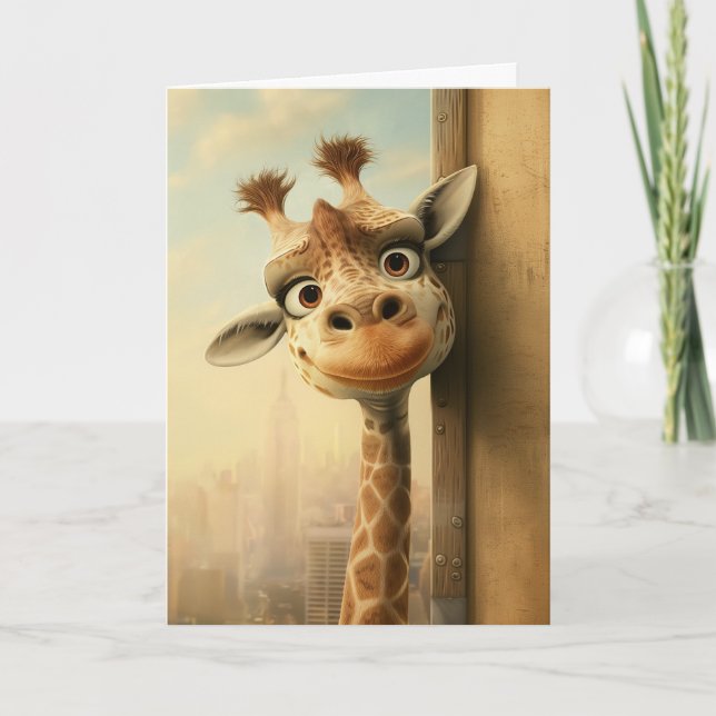 Cartão de Saudação GIRAFFE FUNNLO HELLO (Frente)