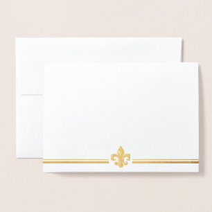 Cartão de Saudação Gold Fleur de Lis