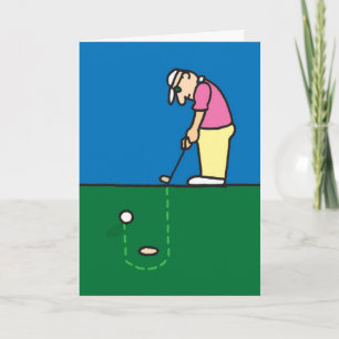 Cartão de saudação Golfing