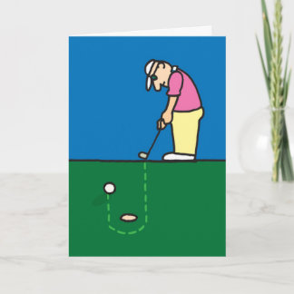 Cartão de saudação Golfing