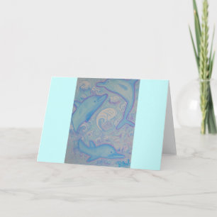 Cartão de Saudação - Golfinhos Felizes