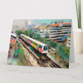 Cartão de Saudação Grande Dobrado por MRT de Singa