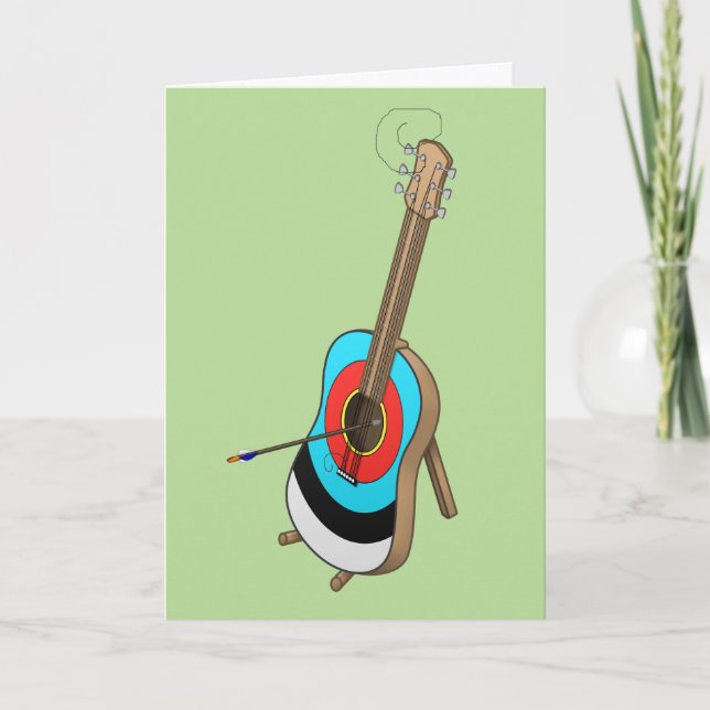 Cartão de saudação guitarrista (Frente)