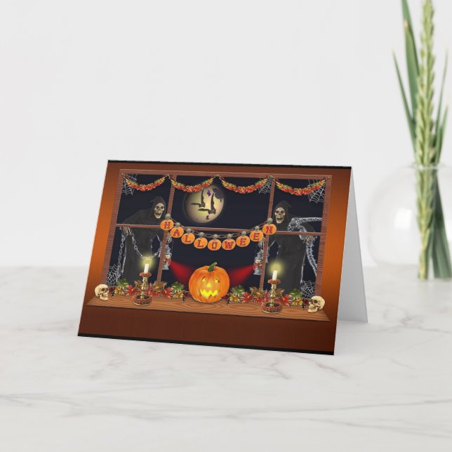 Cartão de Saudação Halloween (Frente)