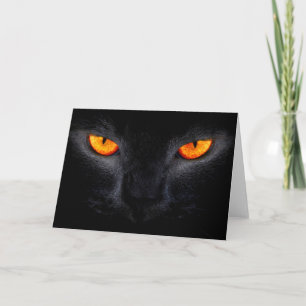 Cartão de Saudação Halloween/Gato Preto
