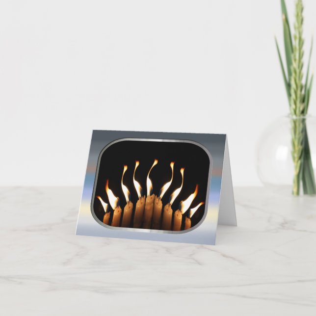 Cartão de Saudação Hanukkah (Frente)