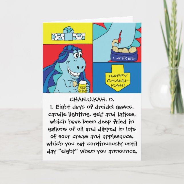Cartão de Saudação Hanukkah com Envelope (Frente)