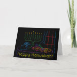 Cartão de Saudação Hanukkah Personalizar com envel<br><div class="desc">Um Cartão de Saudação Hanukkah (envelope incluído) para personalizar. Para o seu prazer de dar, criei um cartão coloridamente simples, espero que você goste! Basta escolher o tamanho, estilo, cor e texto de sua fonte favorita para personalizar este cartão, dentro e para fora. Obrigados para parar e comprar por aqui....</div>