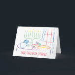 Cartão de Saudação Hanukkah Personalize com envelo<br><div class="desc">Um Cartão de Saudação Hanukkah (envelope incluído) para personalizar. Pelo prazer que me deu,  criei um cartão incrivelmente simples,  espero que goste! Basta escolher seu tamanho de fonte,  estilo,  cor e texto favoritos para personalizar este cartão,  dentro e para fora. Obrigados para parar e comprar.
Feliz Chanukah/Hanukkah!!</div>