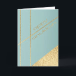 Cartão de Saudação Hanukkah Turquesa Elegante N Do<br><div class="desc">"Hanukkah "Turquesa Elegante e Dourada" Cartão Saudável com Envelope. Personalizar excluindo o texto na dentro do cartão de saudação. Escolha seu estilo, cor e tamanho de fonte favoritos. Todos os elementos podem ser editados (rotacionados, movidos, excluídos, redimensionados etc.) Obrigados para parar e comprar. Muito apreciado!! Feliz Hanukkah! Tamanho: Standard (5"...</div>