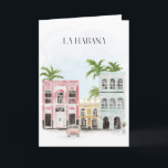 Cartão de Saudação Havana Cuba<br><div class="desc">Havana é uma cidade de contrastes. La Habana é a capital de Cuba e tem um sabor próprio. A arquitetura varia de colonial espanhola a rural. Há muitos museus, teatros e outras atrações nesta cidade diversa. Os moradores adoram dançar à noite com música ao vivo e salsa. Os amantes da...</div>