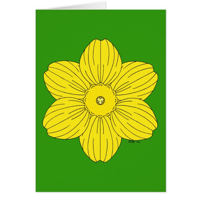 Cartão de Saudação Heraldic Daffodil (Frente)