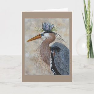 Cartão de saudação Heron Royalty