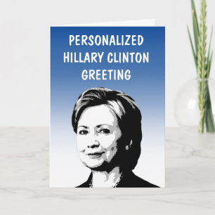 Cartão de Saudação Hillary Clinton Personalizado