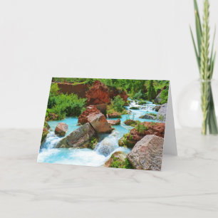 Cartão de Saudação Horiz do vazio Turquoise Stream