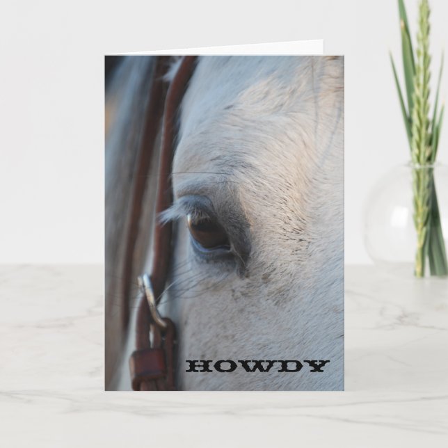 Cartão de Saudação Howdy Horse (Frente)