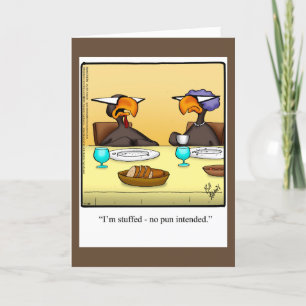 Cartão de Saudação Humor de Ação de Graças Engraça