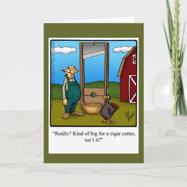 Cartão de Saudação Humor de Ação de Graças "Espect (Frente)