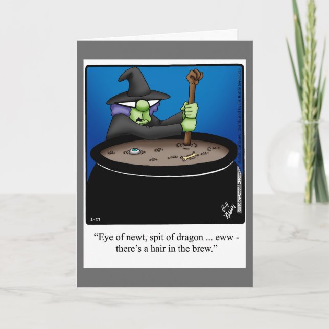 Cartão de Saudação Humor de Halloween (Frente)