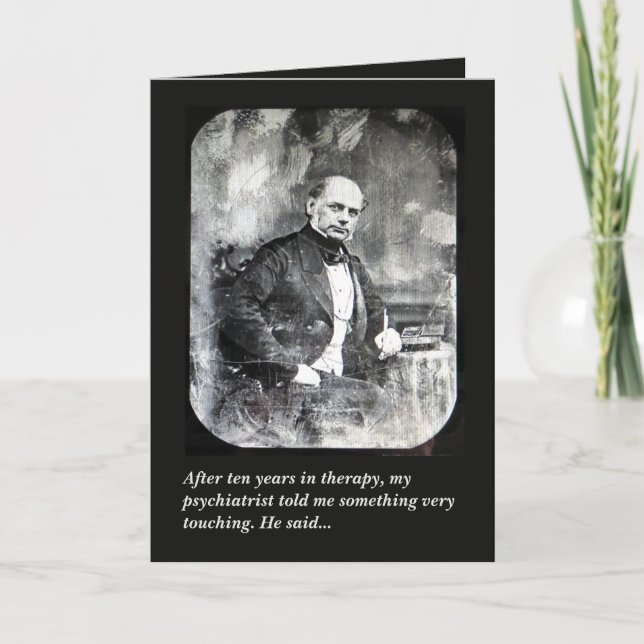 Cartão de saudação humorístico psiquiatra psiquiat (Frente)