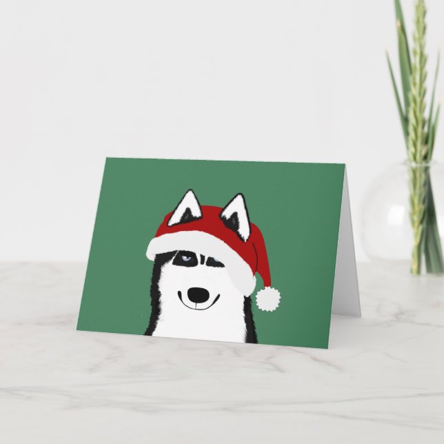 Cartão de Saudação Husky (Frente)