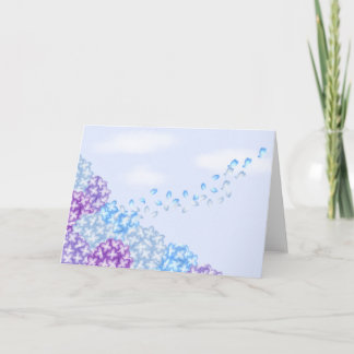 Cartão de Saudação Hydrangeas e Butterflies