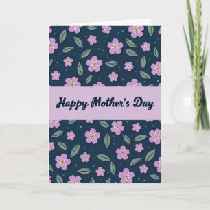 Cartão de Saudação Índigo Floral