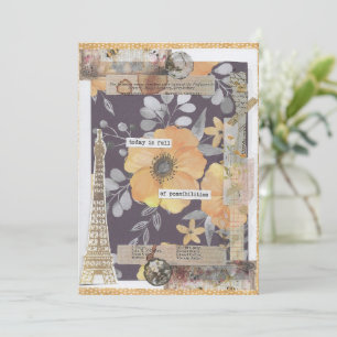 Cartão de Saudação Inspiracional de Incentivo Posi