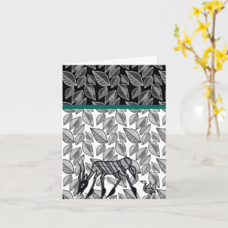 Cartão de Saudação Inspirado no Korhogo