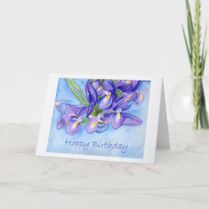 Cartão de Saudação Iris Vase "Parabéns"
