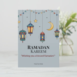 Cartão de Saudação Islâmico Elegante Ramadã - Pers