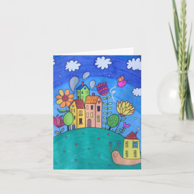 Cartão De Saudação - Já Seguimos Em Frente (Frente)