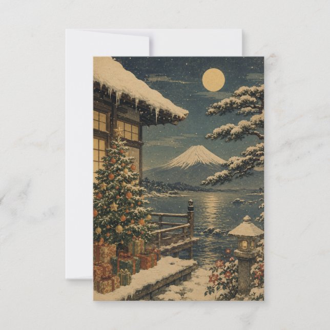 cartão de saudação japonês vintage (Frente)